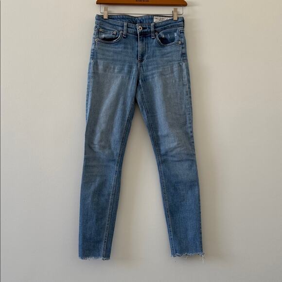 Rag & Bone Cate Mid-Rise Ankle Skinny Jeans Palmer Size 25 Blue - Picture 2 of 7
